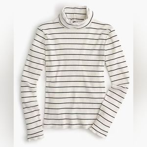 J. Crew Striped Ribbed Turtleneck - Small